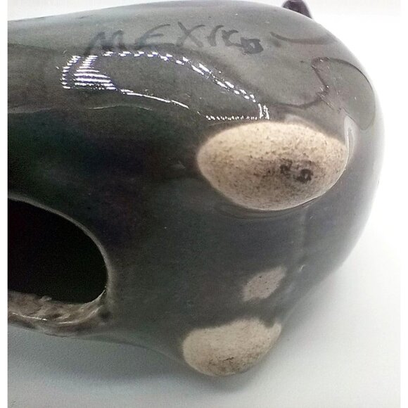 Tonala Bird Hand Painted Mexican Pottery Vintage Folk Art 4.25 Inch Clay 1960s - Picture 14 of 16